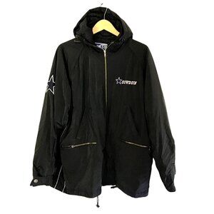 CARL BANKS- DALLAS COWBOYS BLACK MENS PUFFER FULL ZIP-UP JACKET SIZE LARGE